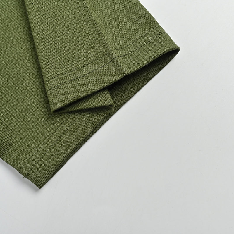 Gucci Army Green Tonal GG Embroidery Heavyweight Tee