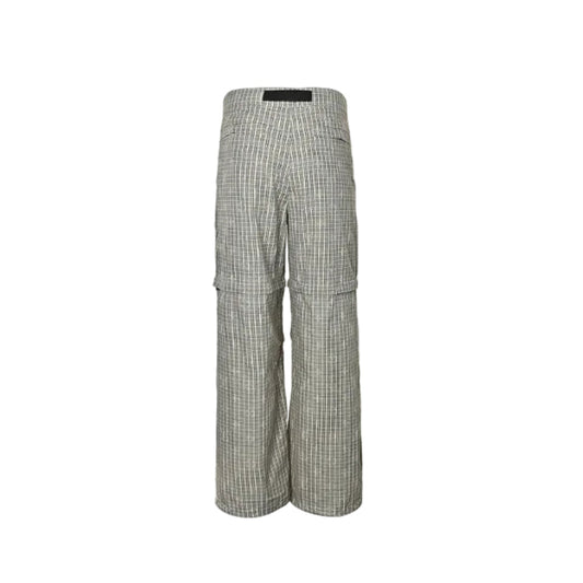 Louis Vuitton Glen Plaid Zip-Off Cargo Trousers — Stone