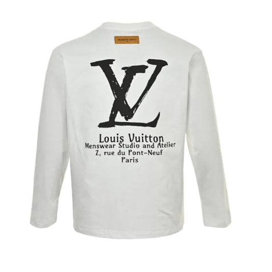 Louis Vuitton Atelier Address Long Sleeve Tee – White