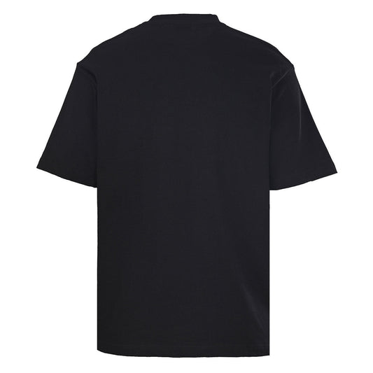 Burberry T-Shirt with Tape-Style Horizontal Stripe Overlay & Letter Print