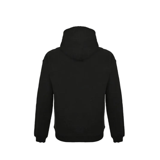 Gucci Black Heavyweight Cotton Hoodie with Rainbow Gradient Wordmark Print