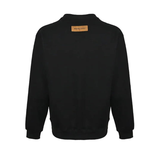 Louis Vuitton Floral Letter Embroidery Crewneck – Black