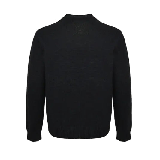 Louis Vuitton Tonal Sequin Monogram Knit Crewneck Sweater – Black