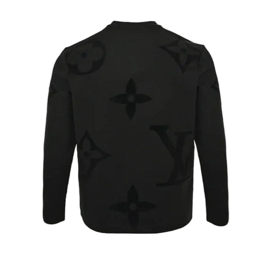 Louis Vuitton Giant Monogram Tonal Jacquard Knit Top – Black