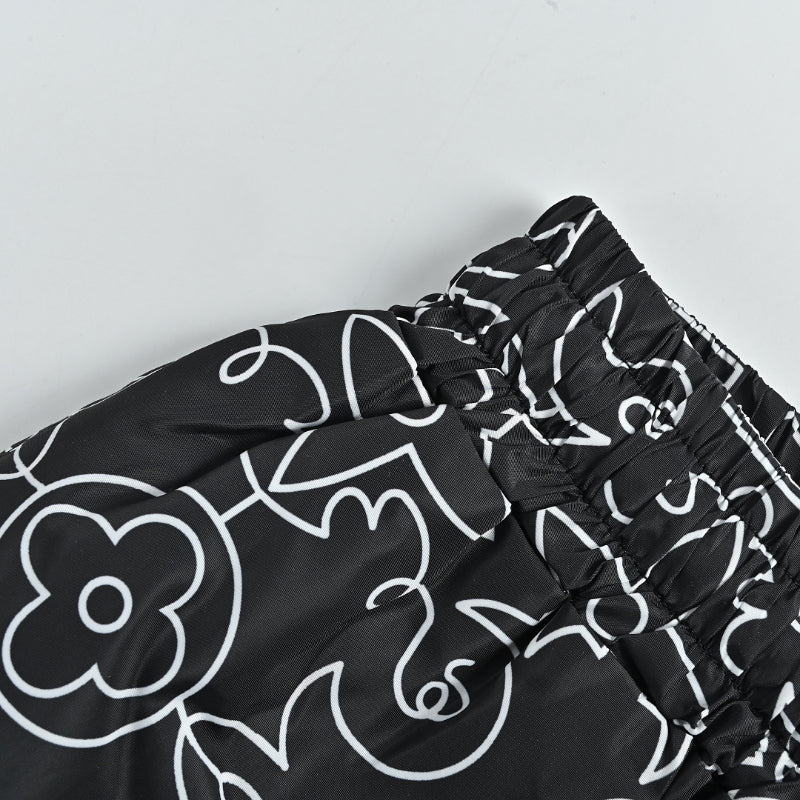 Louis Vuitton Monogram Line-Art Swim Shorts — Black