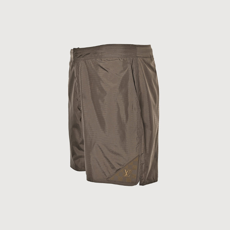 Louis Vuitton Monogram Panel Swim Shorts — Olive