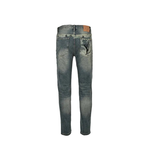 Louis Vuitton Heavy Wash Slim Jeans — Vintage Blue Grey