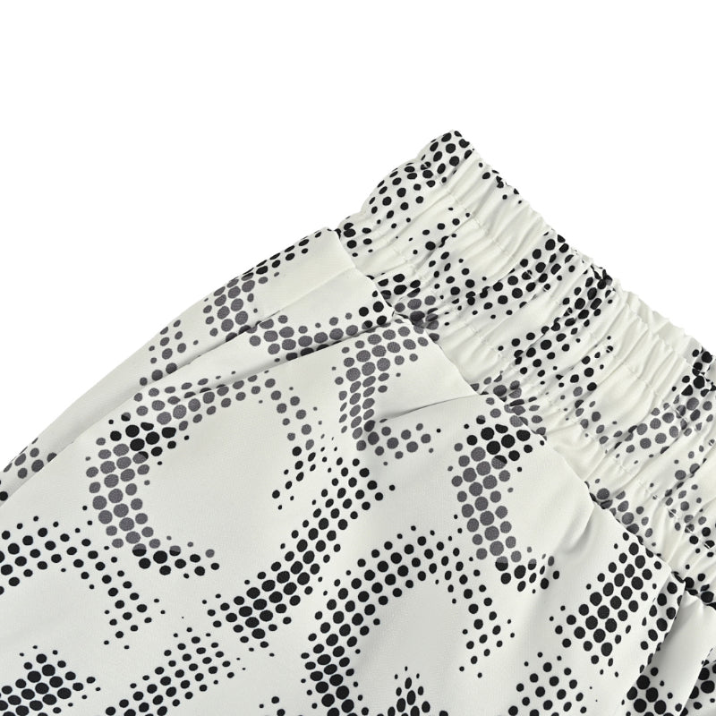 Gucci All-Over Halftone Letter Print Shorts – White