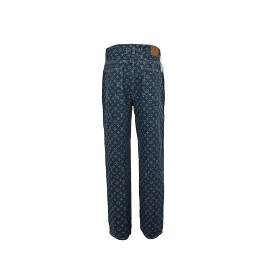Louis Vuitton Monogram Jacquard Straight Jeans — Navy