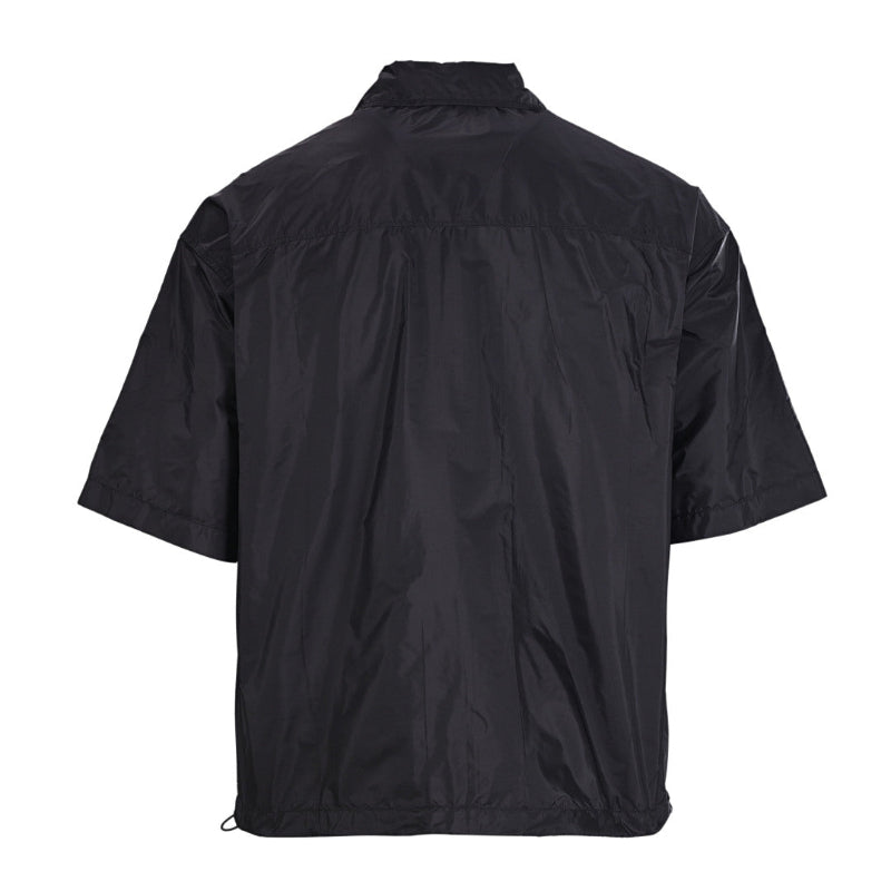 PRADA Milano Dal 1913 Re-Nylon Saffiano Triangle Logo Zip-Front Double Pocket Overshirt PRD Black