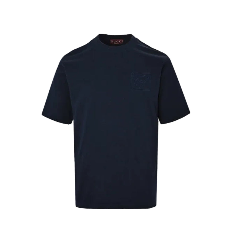 Gucci Navy Heavyweight Cotton Essential Tee
