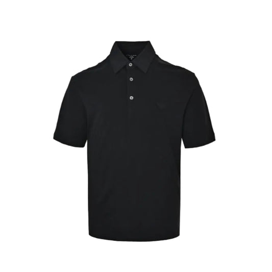 PRADA Three-Color Woven Label Polo Shirt PRD Black