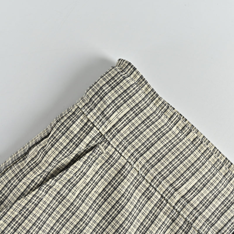 Louis Vuitton Glen Plaid Zip-Off Cargo Trousers — Stone