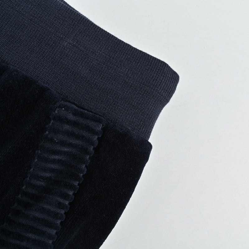 Louis Vuitton Leather Patch Fleece Joggers — Black
