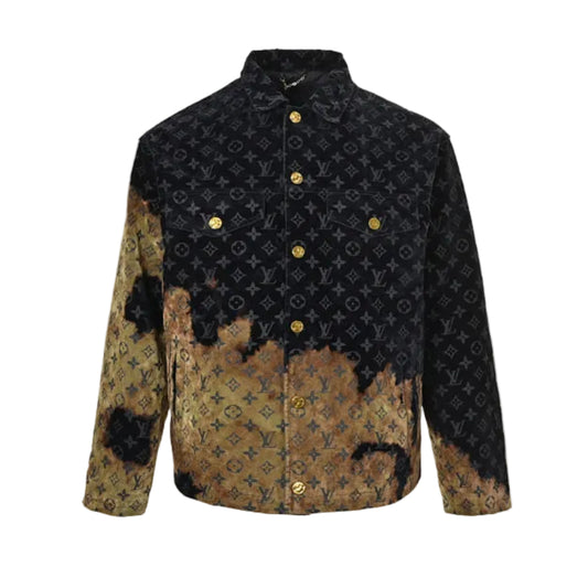 Louis Vuitton Monogram Splatter Dip-Dye Shirt Jacket – Black / Brown
