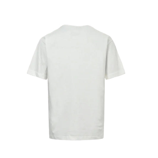 Gucci White Double-G Stripe Wordmark Graphic Tee