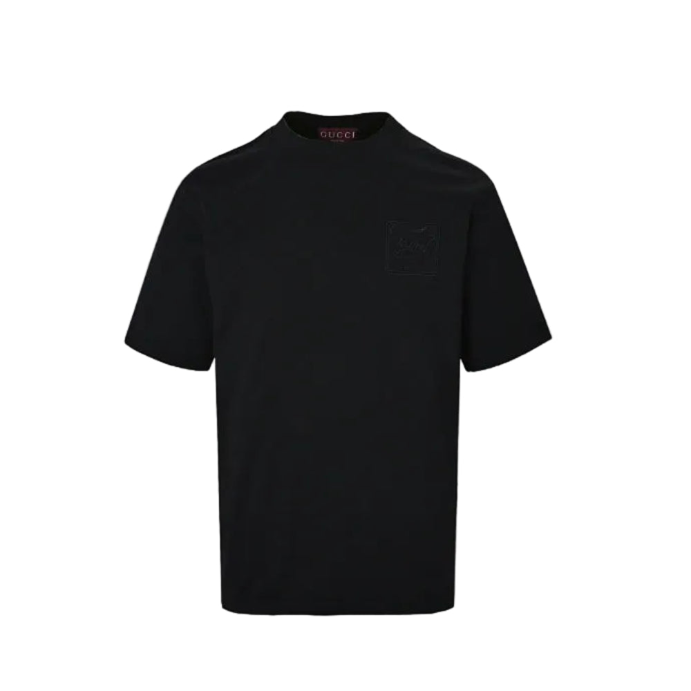 Gucci Black Heavyweight Cotton Essential Tee