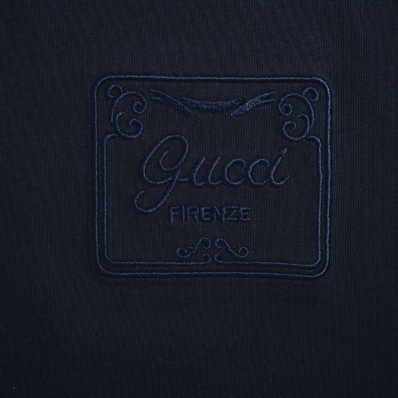 Gucci Navy Heavyweight Cotton Essential Tee