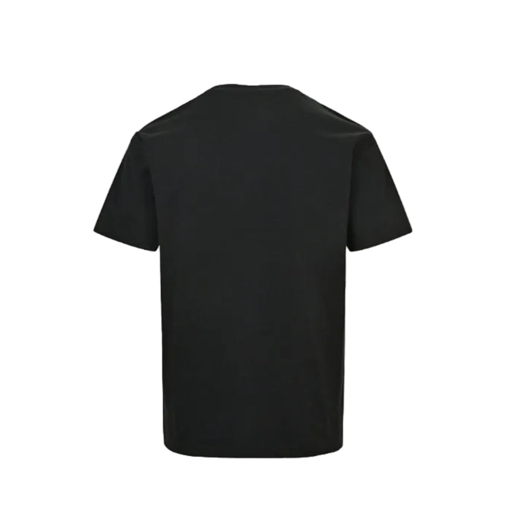PRADA Milano Dal 1913 Oval Badge Flock Print Crewneck Tee PRD Black