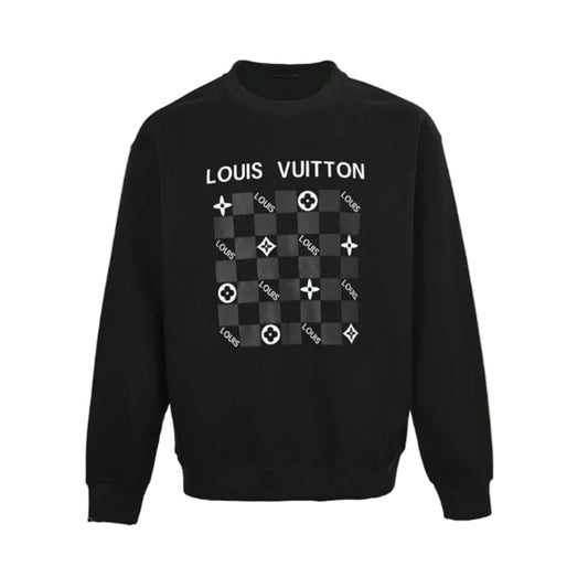 Louis Vuitton Damier Checkerboard Graphic Crewneck – Black