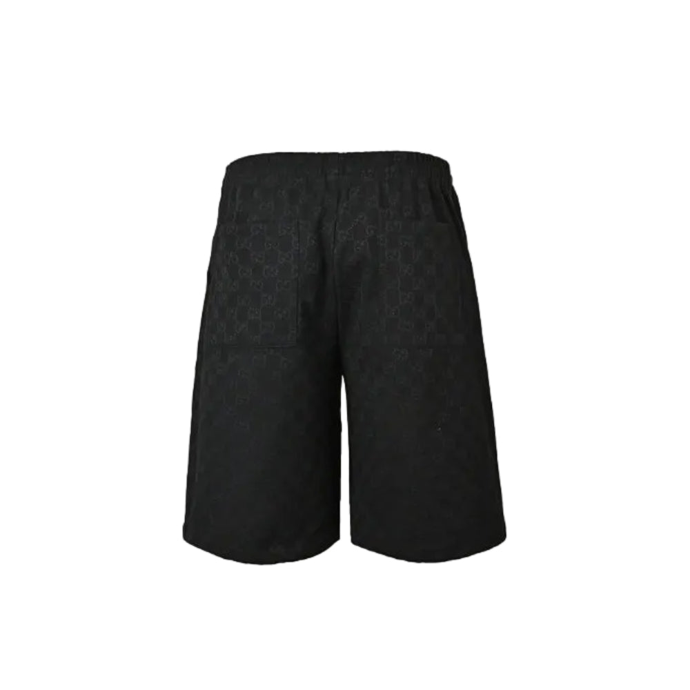 Gucci All-Over Monogram Bermuda Shorts – Black