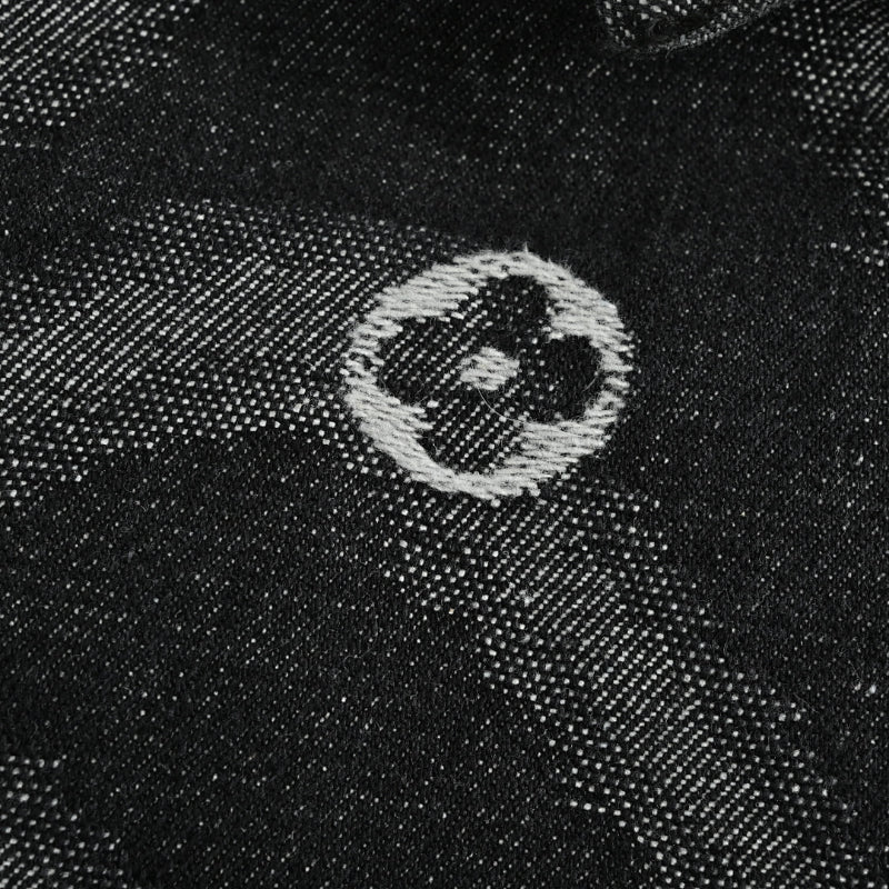 Louis Vuitton Monogram Scatter Embroidery Psychedelic Wave Denim Jacket – Black