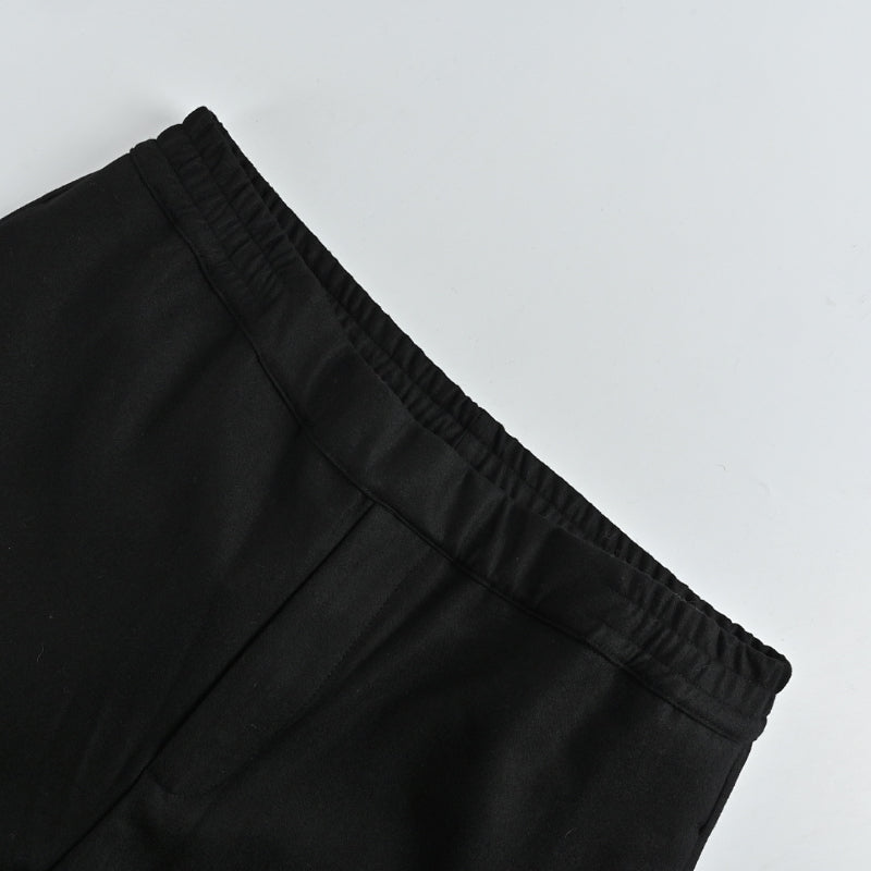 Louis Vuitton Micro Logo Wide-Leg Track Pants — Black