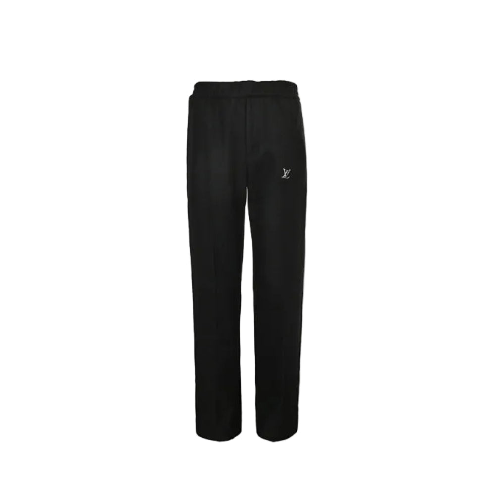 Louis Vuitton Micro Logo Wide-Leg Track Pants — Black