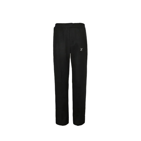 Louis Vuitton Micro Logo Wide-Leg Track Pants — Black