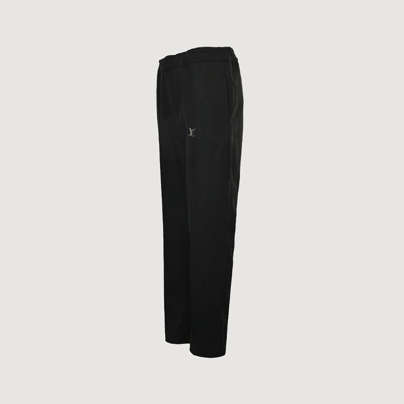 Louis Vuitton Micro Logo Wide-Leg Track Pants — Black