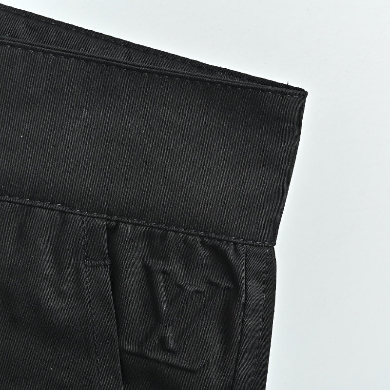 Louis Vuitton Wide-Leg Tailored Trousers — Black