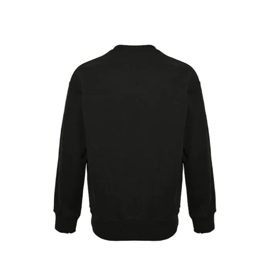 Gucci Black Heavyweight Cotton Crewneck Sweatshirt with Bubble Letter Wordmark