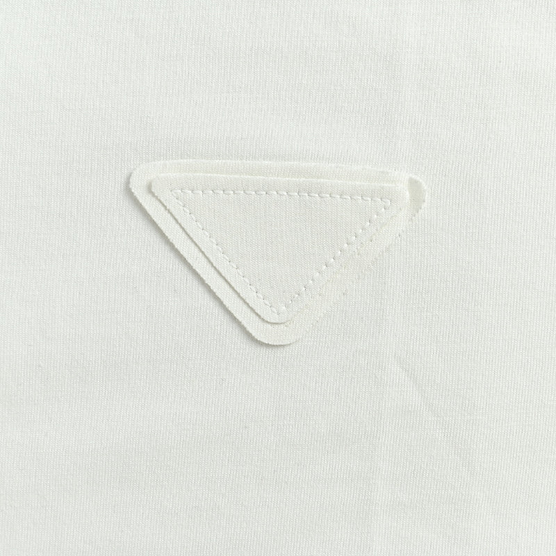 PRADA Three-Color Woven Label Polo Shirt PRD Off-White
