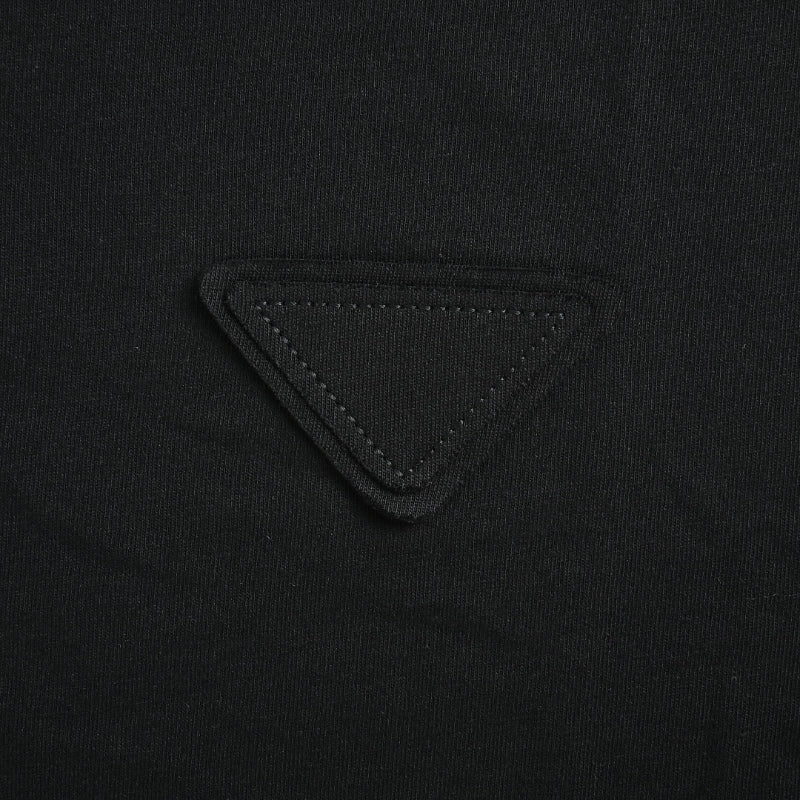 PRADA Three-Color Woven Label Polo Shirt PRD Black