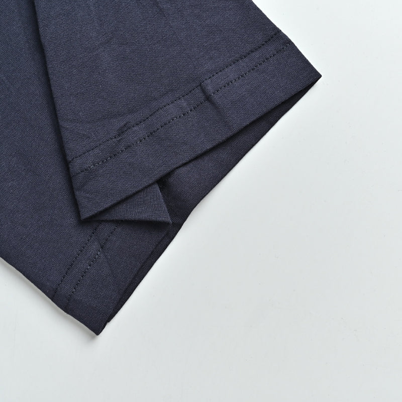 PRADA Three-Color Woven Label Polo Shirt PRD Navy