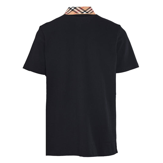 Burberry Short-Sleeve Polo Shirt with Check Collar Detail
