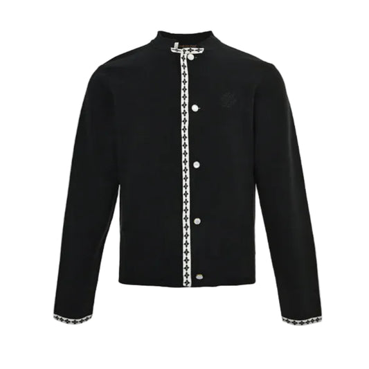 Louis Vuitton Monogram Trim Knit Cardigan – Black