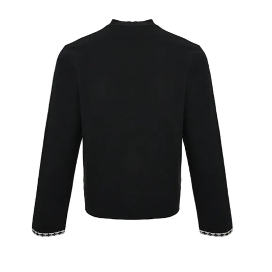 Louis Vuitton Monogram Trim Knit Cardigan – Black