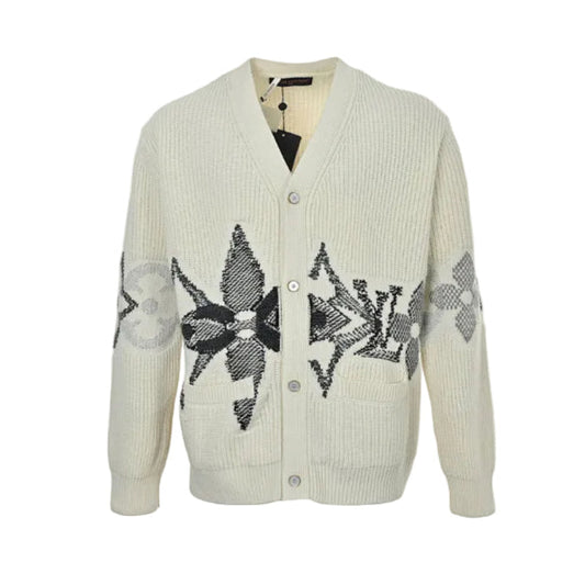 Louis Vuitton Giant Monogram Jacquard Knit Cardigan – Ecru