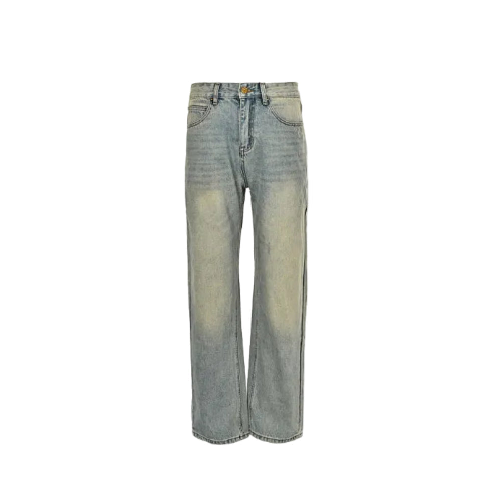 Louis Vuitton Earth Fade Wide-Leg Jeans — Light Wash