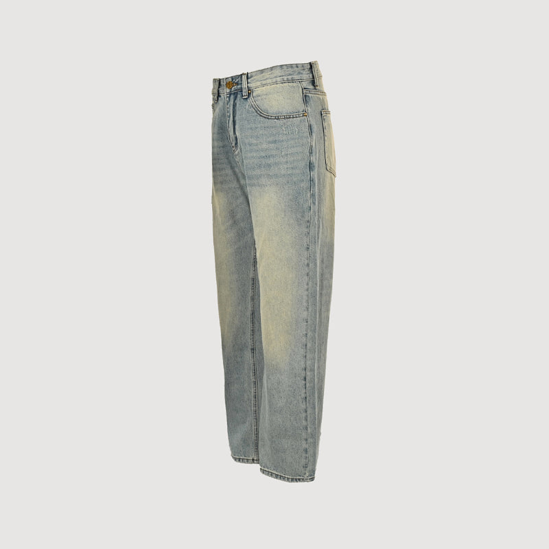 Louis Vuitton Earth Fade Wide-Leg Jeans — Light Wash