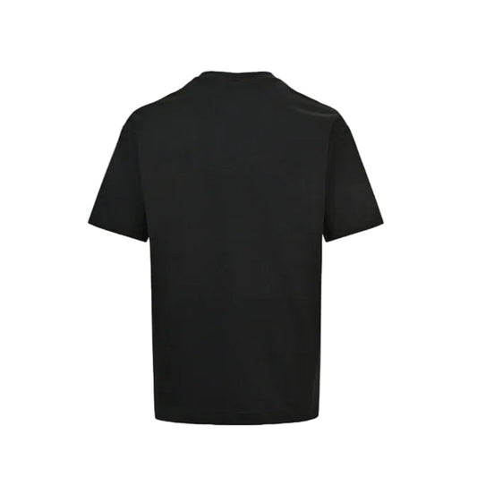 Gucci Black Web Stripe Serif Wordmark Graphic Tee