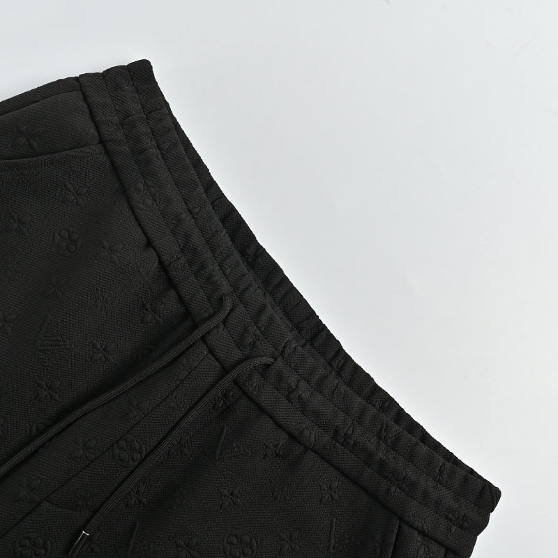 Louis Vuitton Mint Logo Fleece Shorts — Black