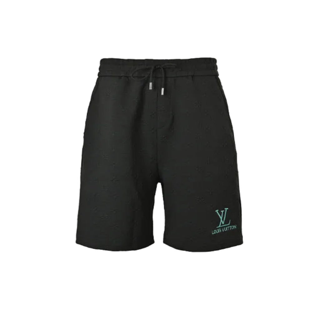 Louis Vuitton Mint Logo Fleece Shorts — Black