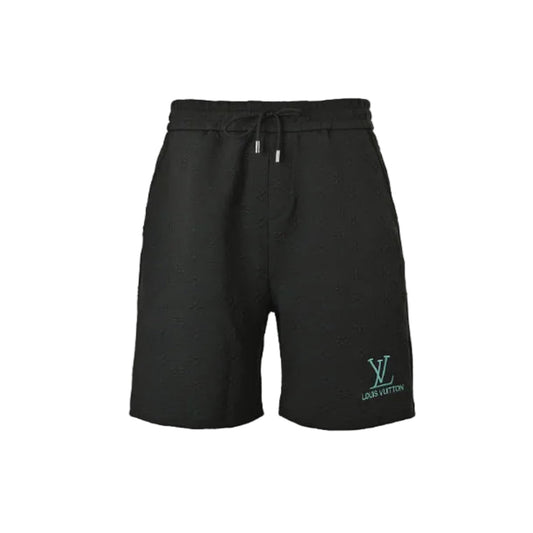 Louis Vuitton Mint Logo Fleece Shorts — Black