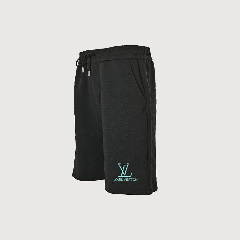 Louis Vuitton Mint Logo Fleece Shorts — Black