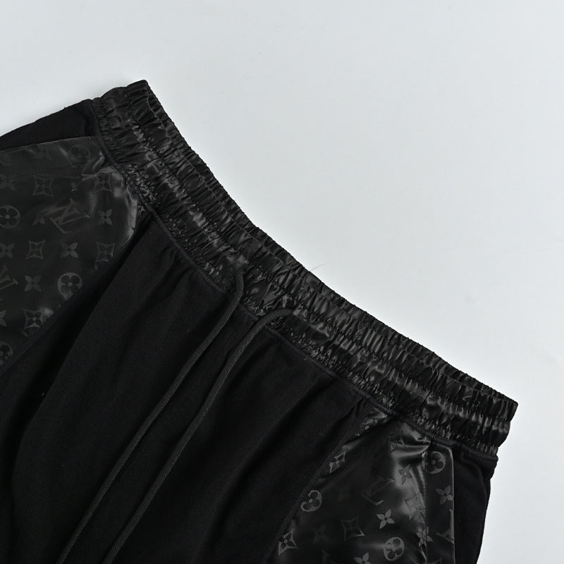 Louis Vuitton Monogram Panel Contrast Shorts — All Black