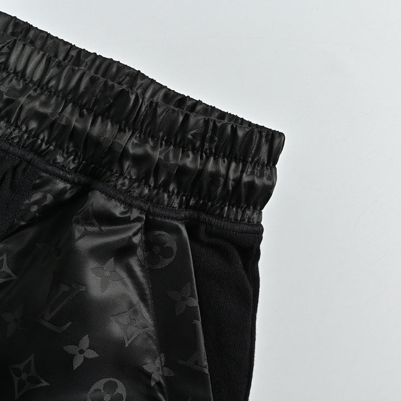 Louis Vuitton Monogram Panel Contrast Shorts — All Black