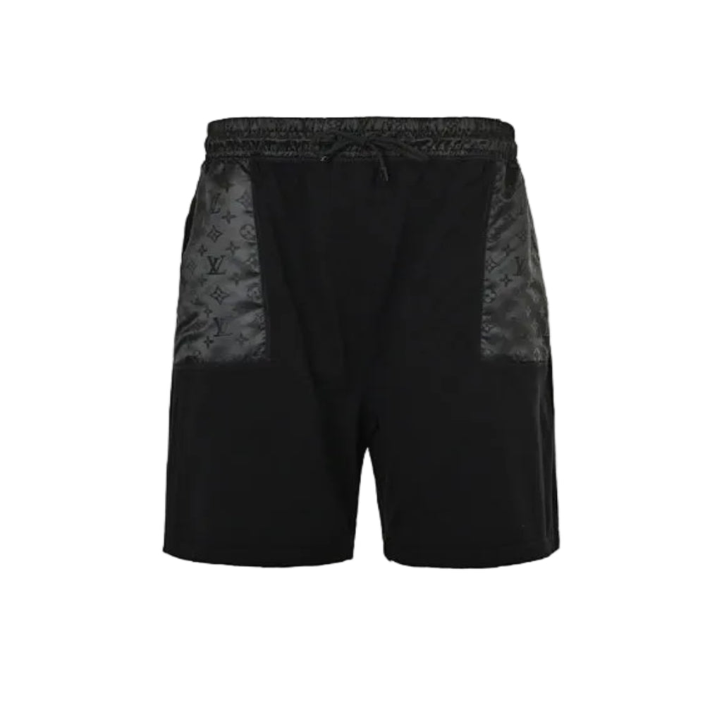 Louis Vuitton Monogram Panel Contrast Shorts — All Black