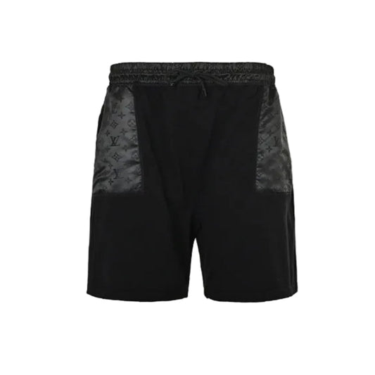 Louis Vuitton Monogram Panel Contrast Shorts — All Black